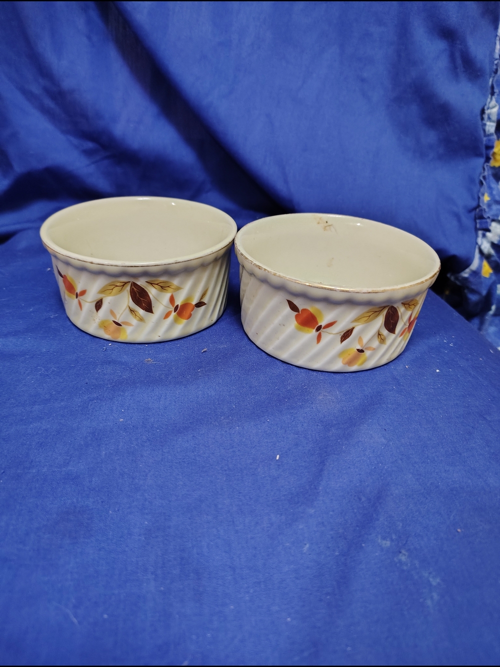Set of 2 Souffle Dishes Vintage